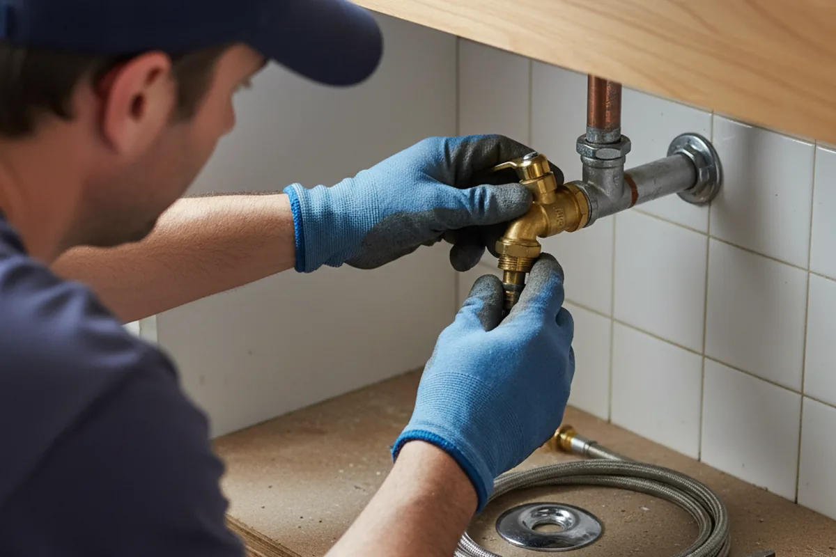 Shutoff valve and fitting work during Emergency Plumbing in Tavernier